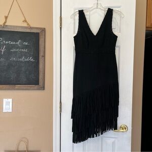 Idyllwind Black Fringe Mini Dress